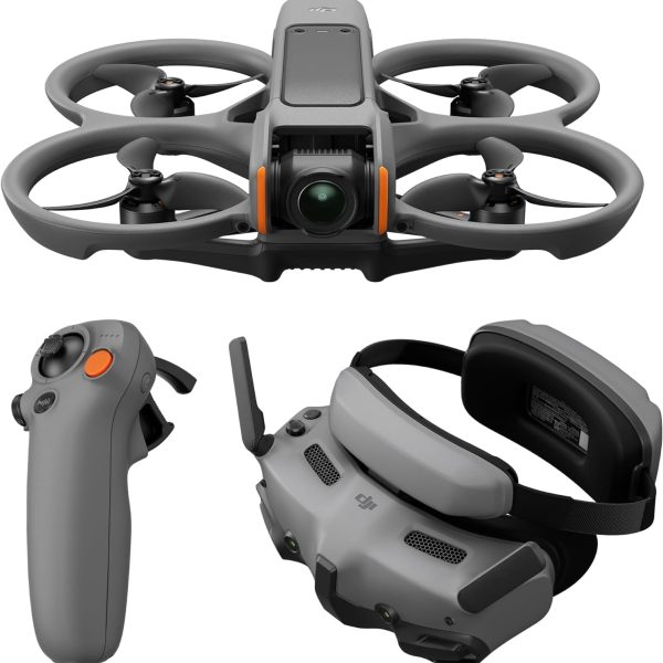 Bundle Fly More DJI Avata 2 (Batterie Unique), Drone FPV avec Caméra 4K, Protection d’hélice intégrée